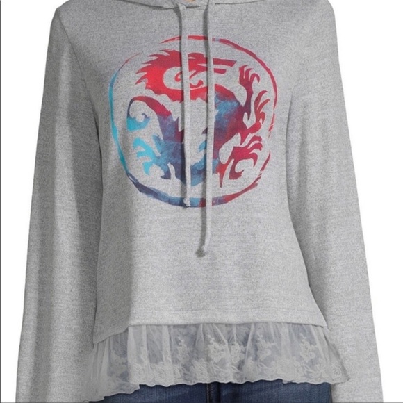 Disney Mulan Dragon Lace Hoodie Sweatshirt L - Picture 11 of 11